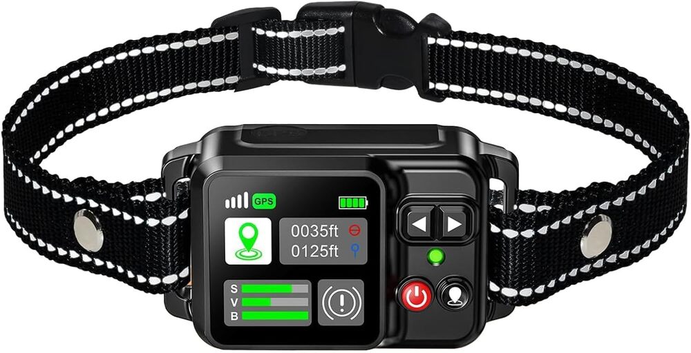 New  GPS Wireless Dog Fence Collar System, Adjustable Range, 3 Training Modes